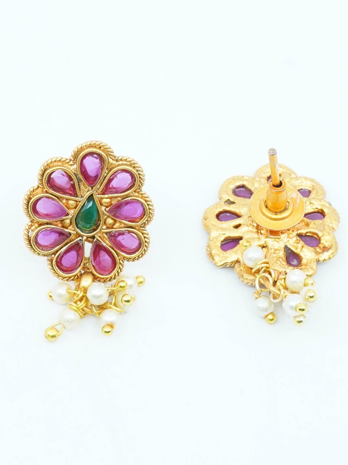 Devasree Collection Gold Plated Premium Pendant Set PSN10-645-1741N - Griiham