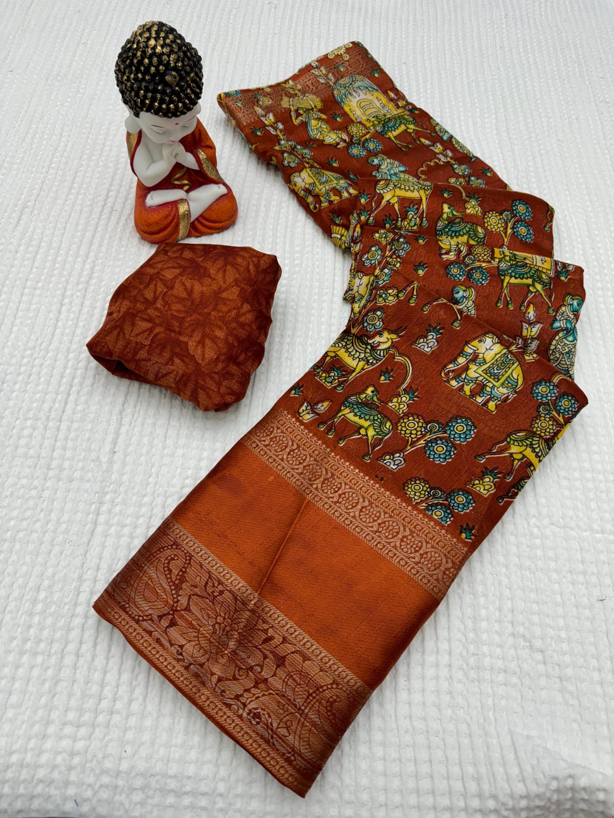 Dola Semi-silk Saree with Jacquard Border Saree 20562N