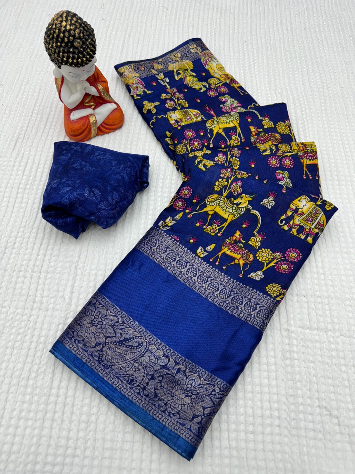 Dola Semi-silk Saree with Jacquard Border Saree 20562N