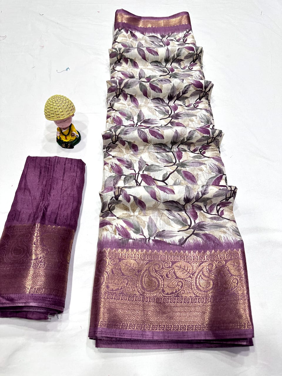 Dola Semi-silk Saree with Jacquard border 22876N