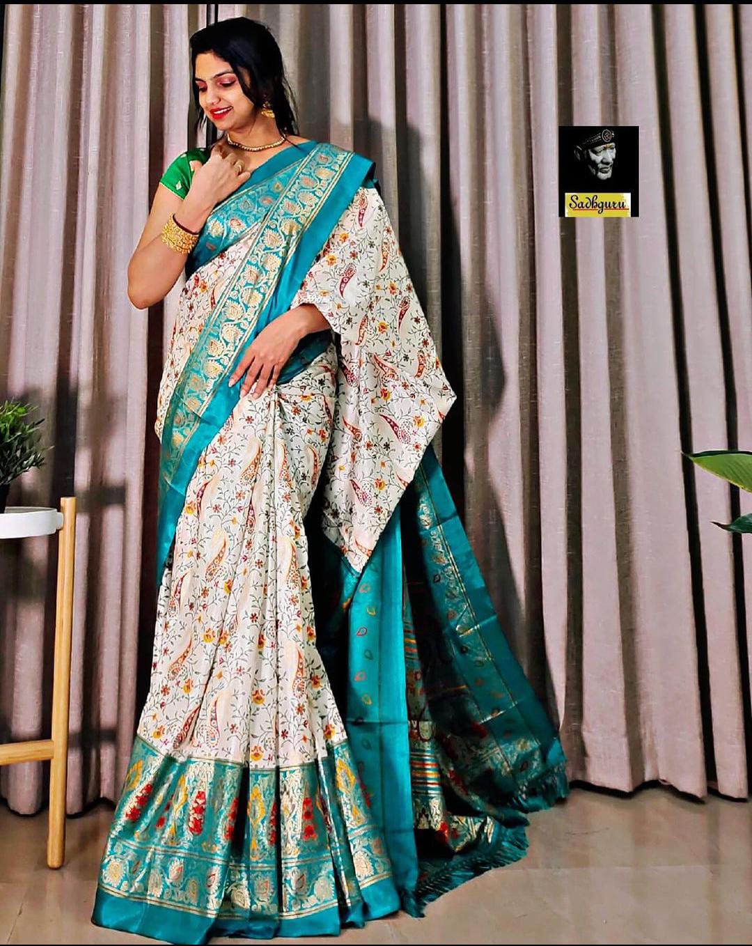Dola Semi-silk Saree with kalneth design 20896N