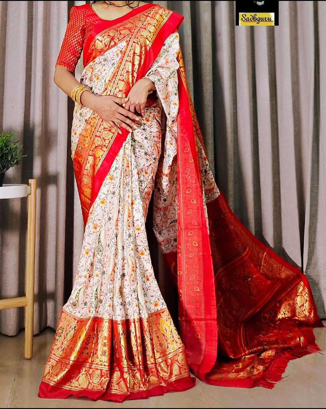 Dola Semi-silk Saree with kalneth design 20896N