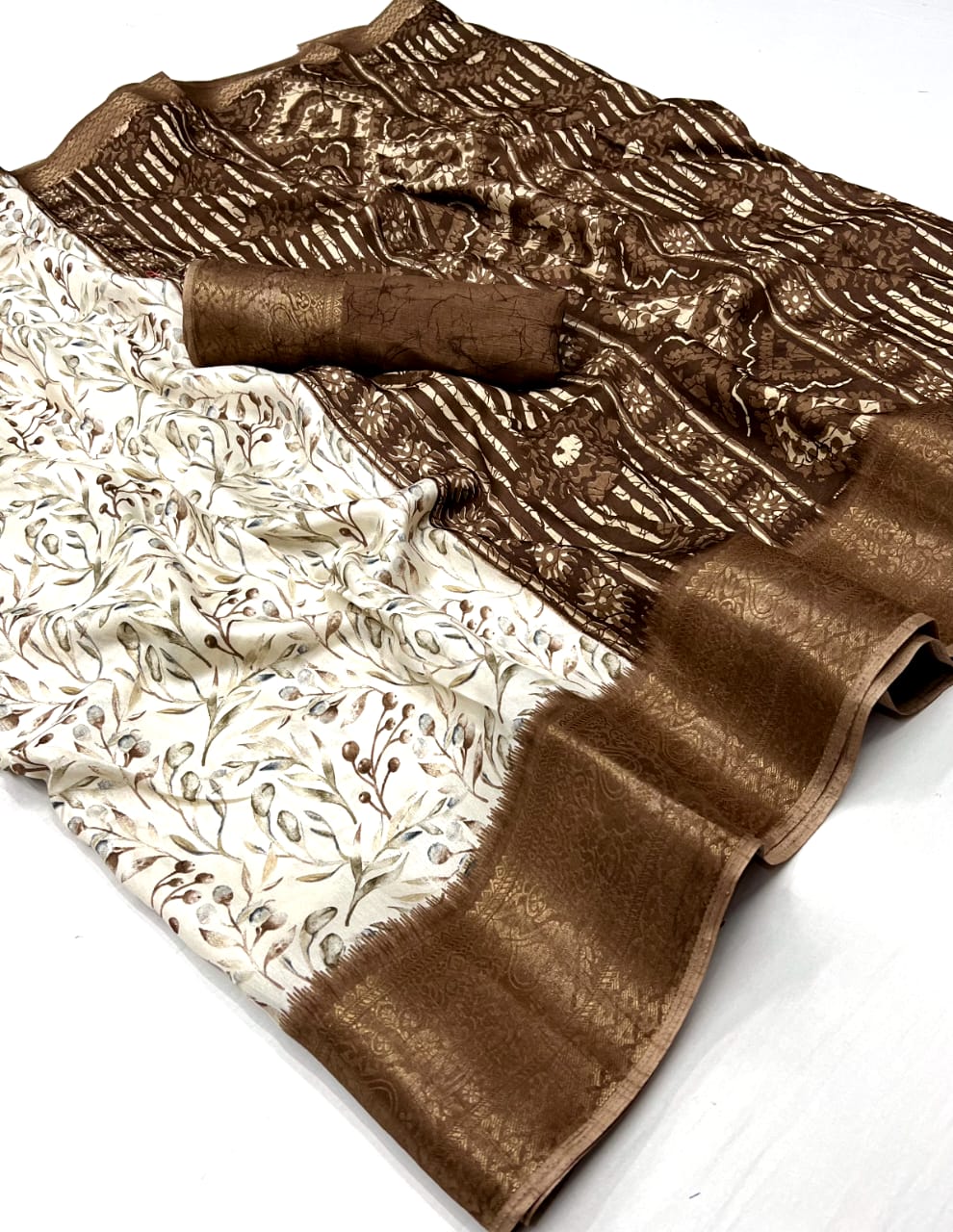 Dola Semi-silk soft Saree smooth With running blouse 20191N