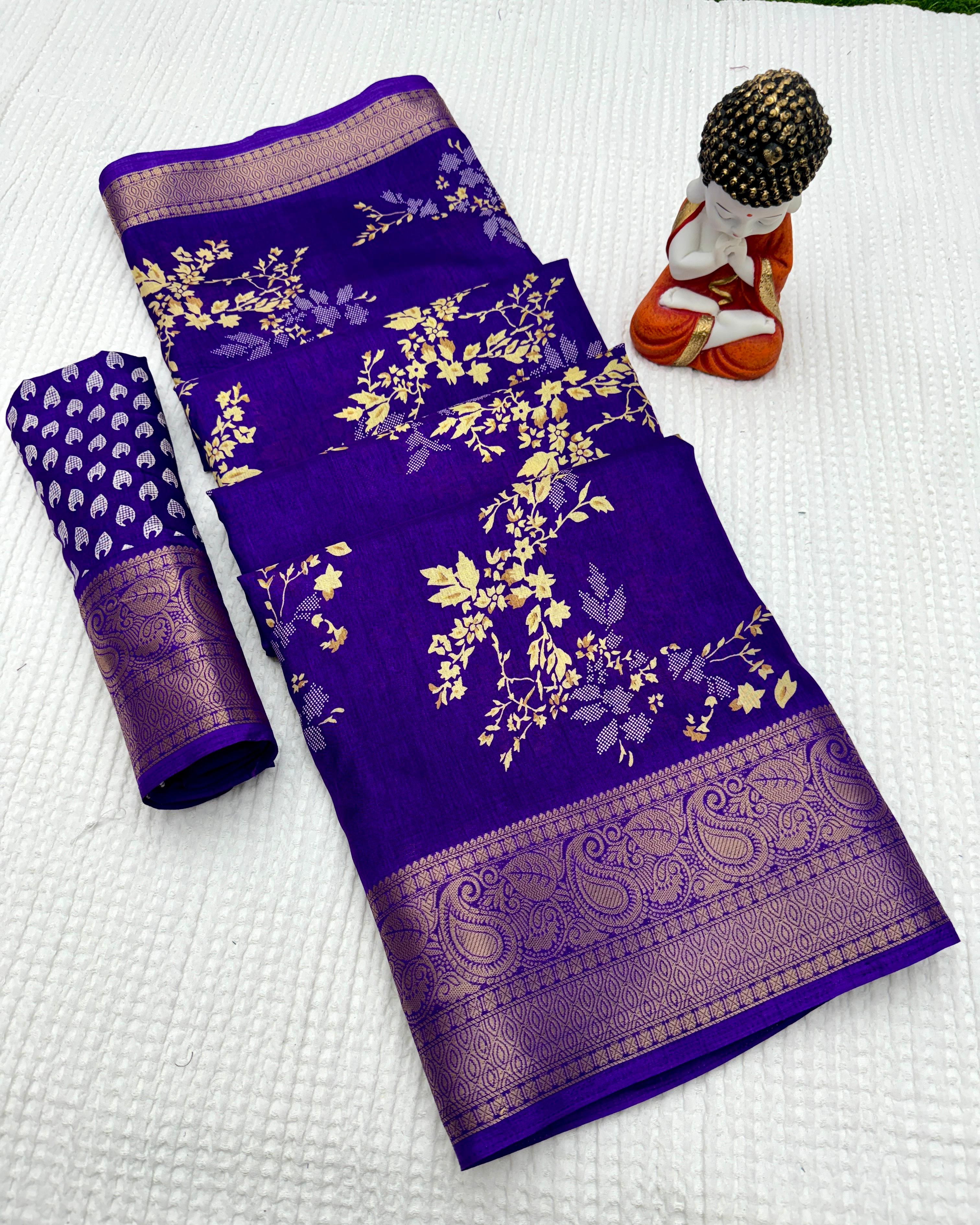 Dola Semi silk with Jacquard border Saree 20449N