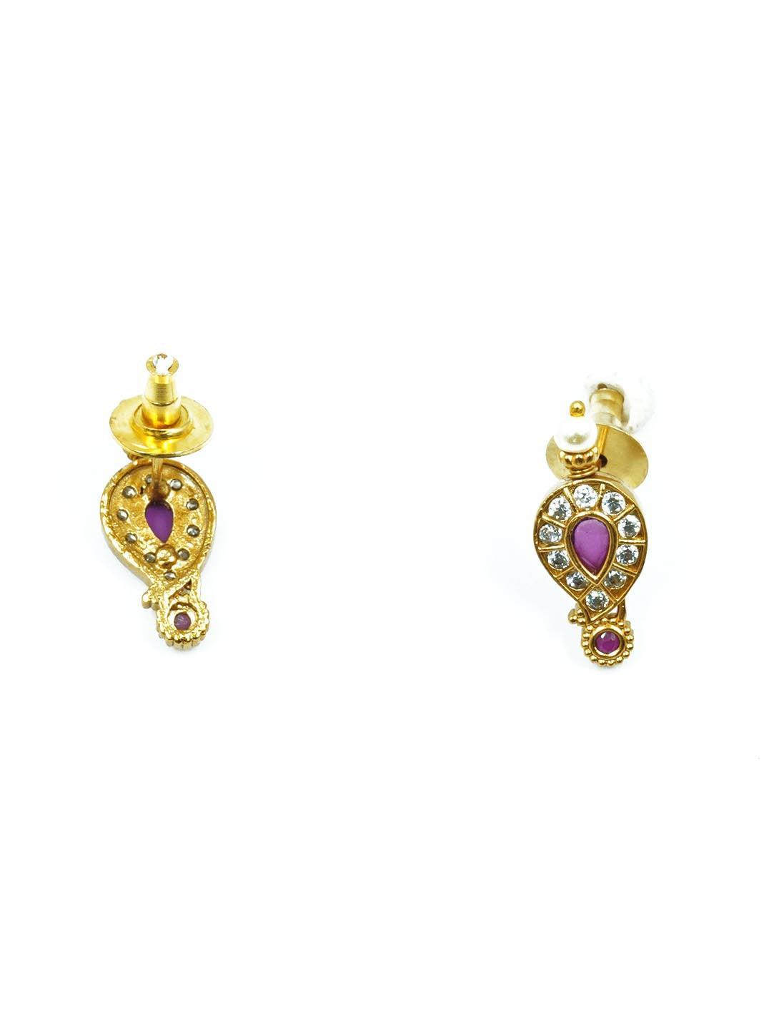 Elegant Short Coin Necklace Set with CZ Stones 16190N - Griiham