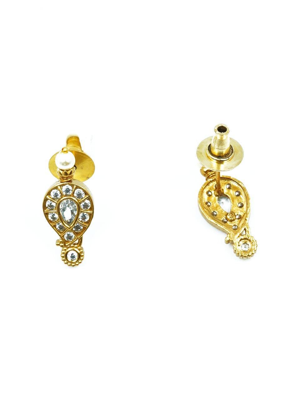 Elegant Short Coin Necklace Set with CZ Stones 16190N - Griiham