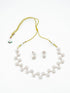 Elegant premium quality cz necklace white gold 12802N