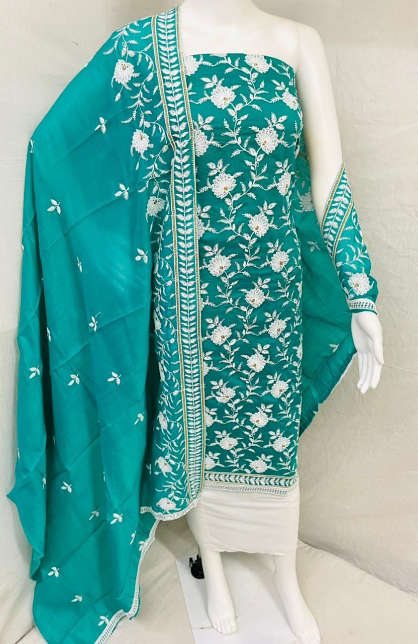 Embroidered Dress Material Suit For Women 16506N