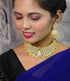 Exclusive Yellow Gold Finish Premium CZ/AD Choker Peacock Design 3183N