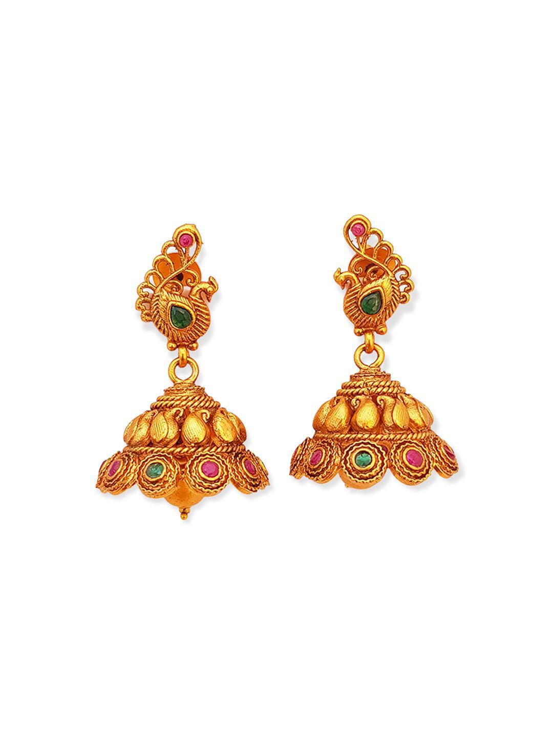 FREE Express Delivery classic collection real unpolished ruby/emerald Bridal Wear necklace set gr916 - Griiham
