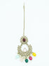 Faint Gold finish Earring Dangler with Maang Tikka - Griiham