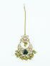 Faint gold finish Earring/jhumka/Dangler with Mang Tikka with Multi Color Stones 11761N - Griiham