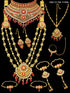 Fancy Dulhan set Gold Polish Bridal jewelry Set combo 11188N - Griiham