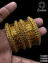 Fancy Mehendi Gold Plated Set of 12 Bangles - Griiham