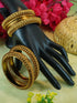Fancy Mehendi Gold Plated Set of 12 Bangles - Griiham