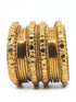 Fancy Mehendi Gold Plated Set of 12 Bangles - Griiham