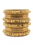 Fancy Mehendi Gold Plated Set of 12 Bangles - Griiham