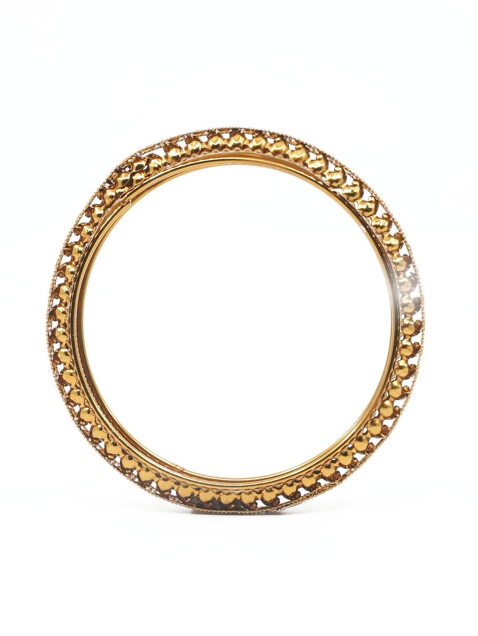 Fancy Mehendi Gold Plated Set of 12 Bangles - Griiham