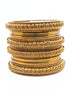 Fancy Mehendi Gold Plated Set of 12 Bangles - Griiham