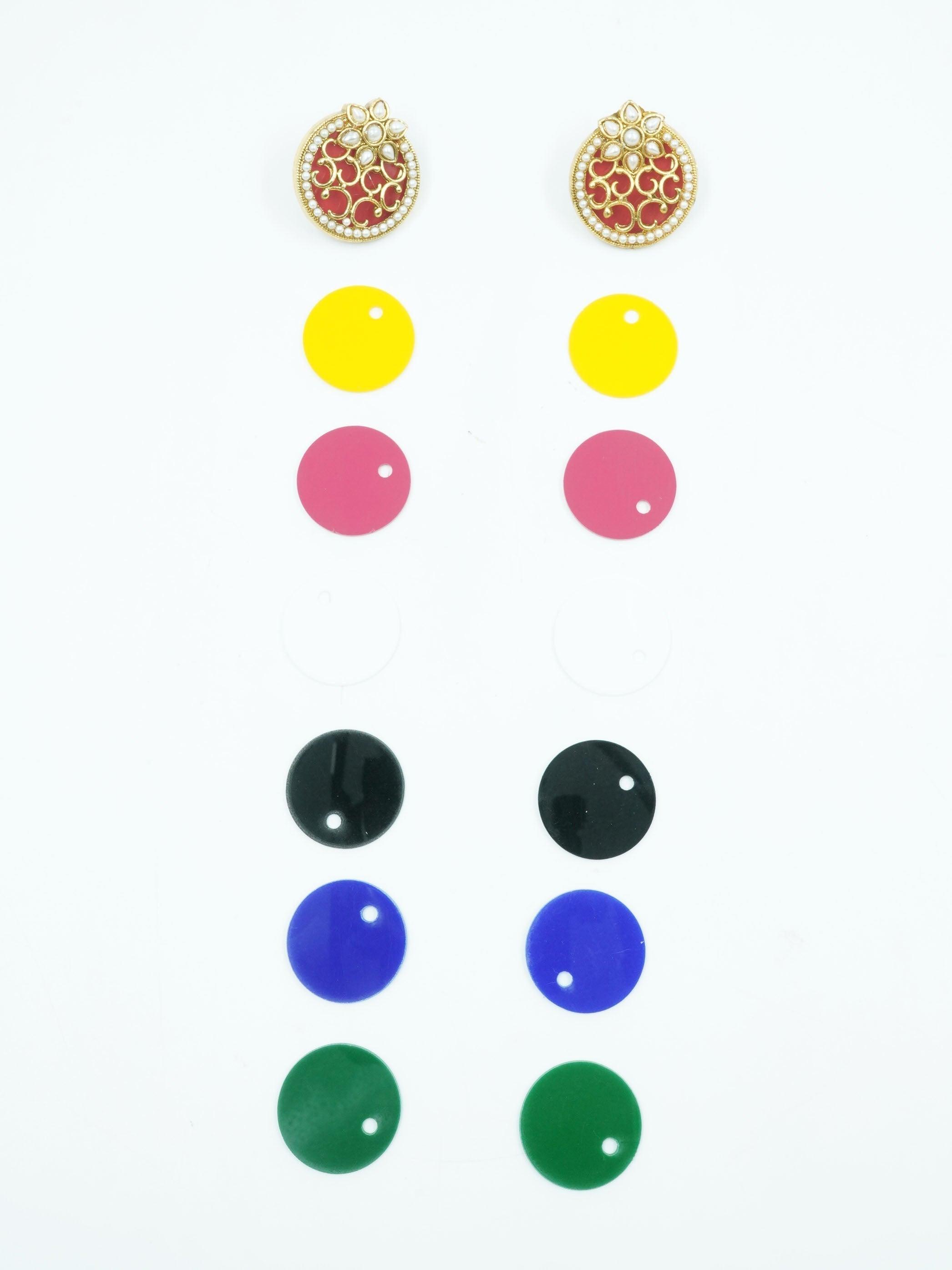 Fancy Pearl Stone Studded Jhumka earrings - Griiham