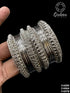 Fancy Silver Plated Bangles Set of 12 bangles 11455K - Griiham