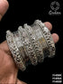 Fancy Silver Plated Bangles Set of 12 bangles 11458K - Griiham