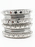 Fancy Silver plated Set of 12 Bangles - Griiham