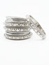 Fancy Silver plated Set of 12 Bangles - Griiham
