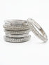 Fancy Silver plated Set of 12 Bangles - Griiham