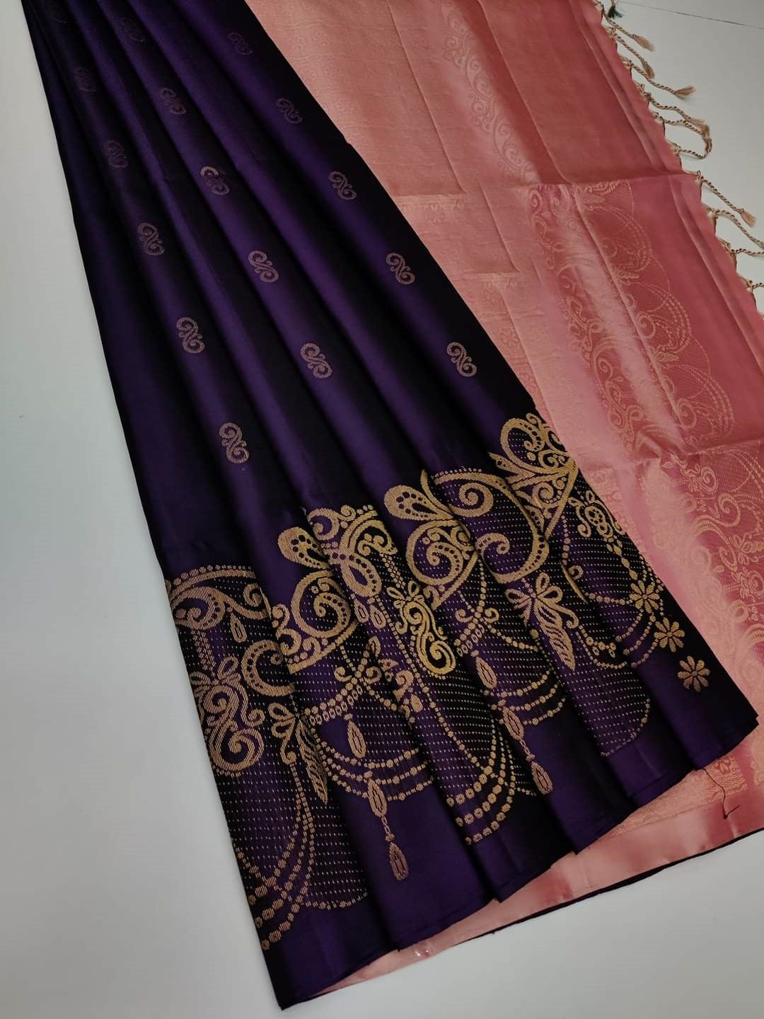 Festive Edition Soft Kanchipuram litchi Semi-silk Saree 14394N
