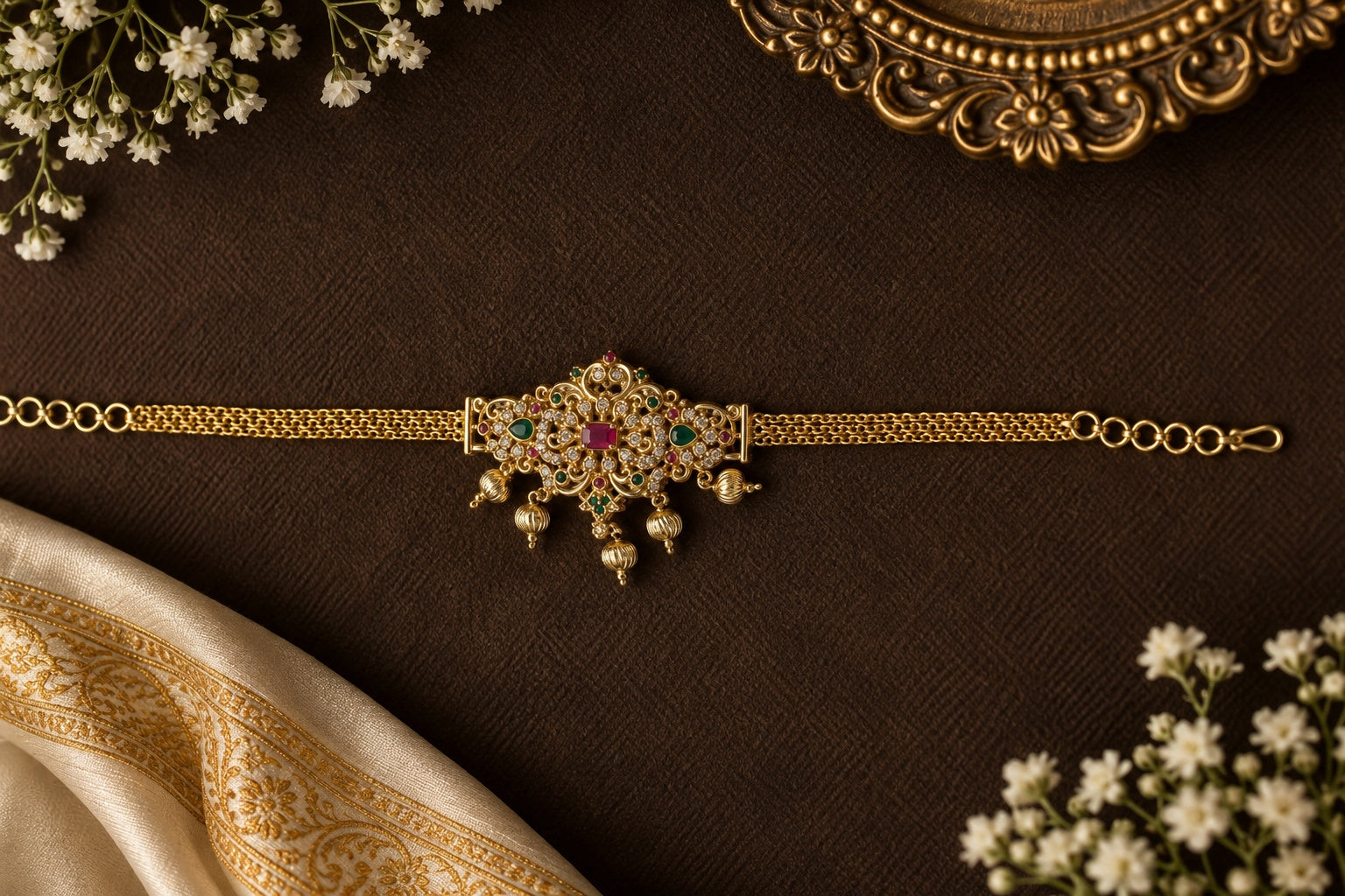 Gold Plated MIni choker necklace set