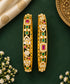 Gold Plated Set of 2 AD Bangles