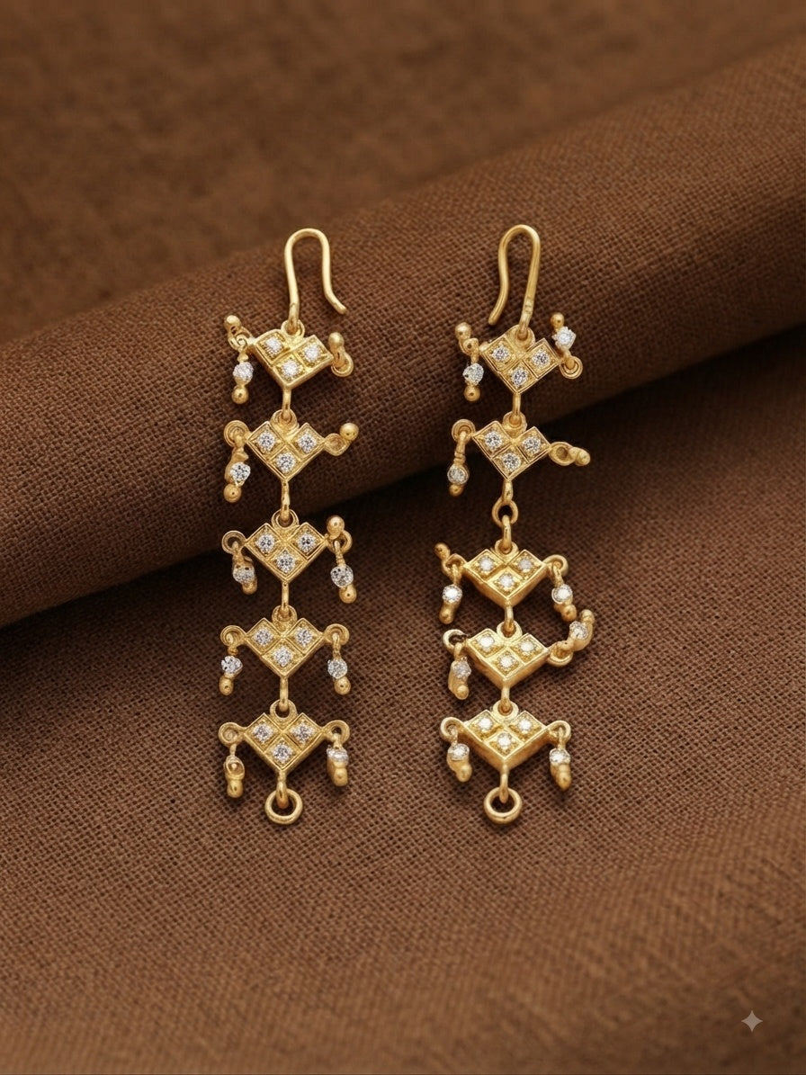 Gold Plated Adige Straight Single Line Maatil