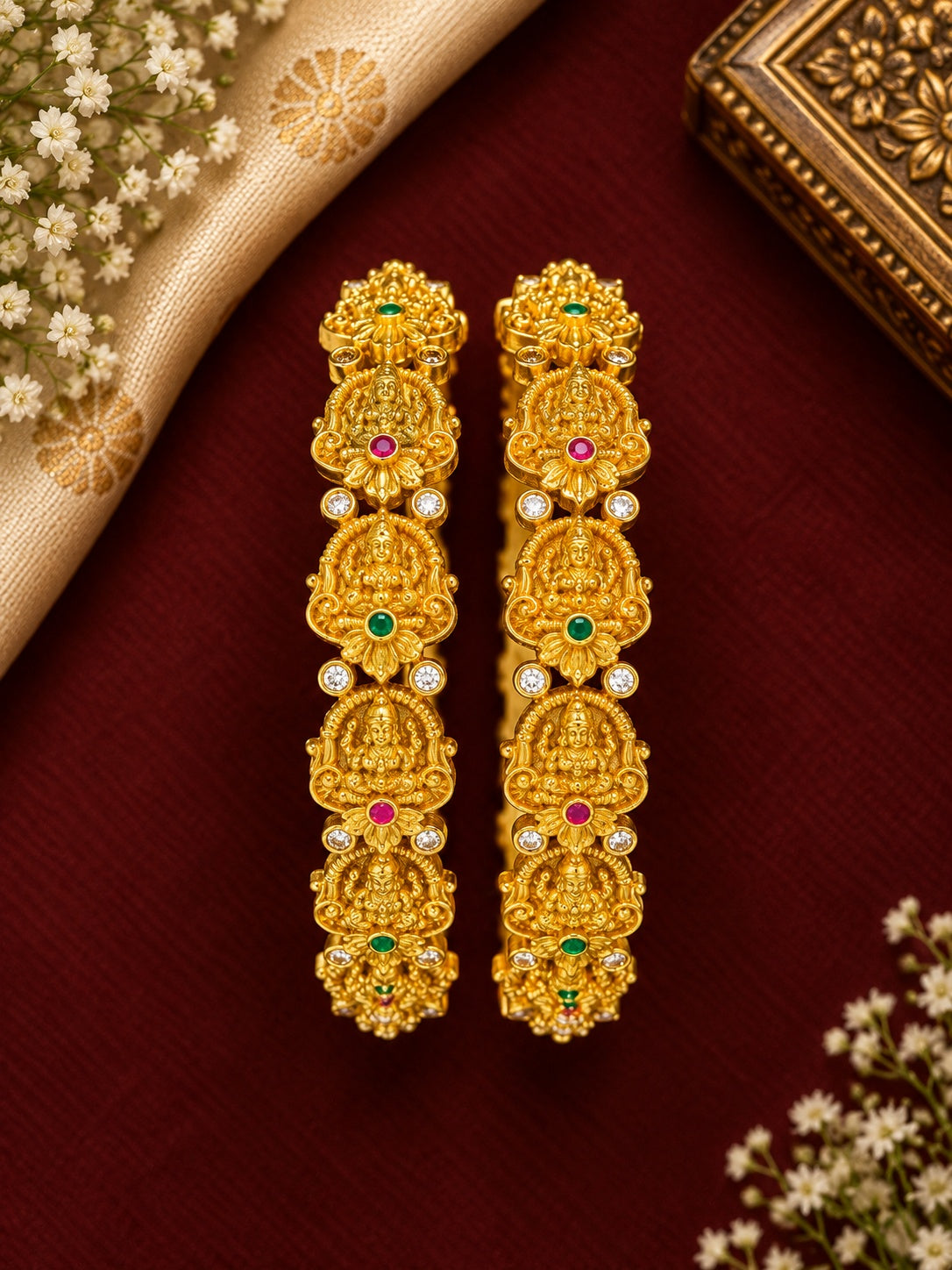 Premium Antique Set of 2 Lakshmi bangles