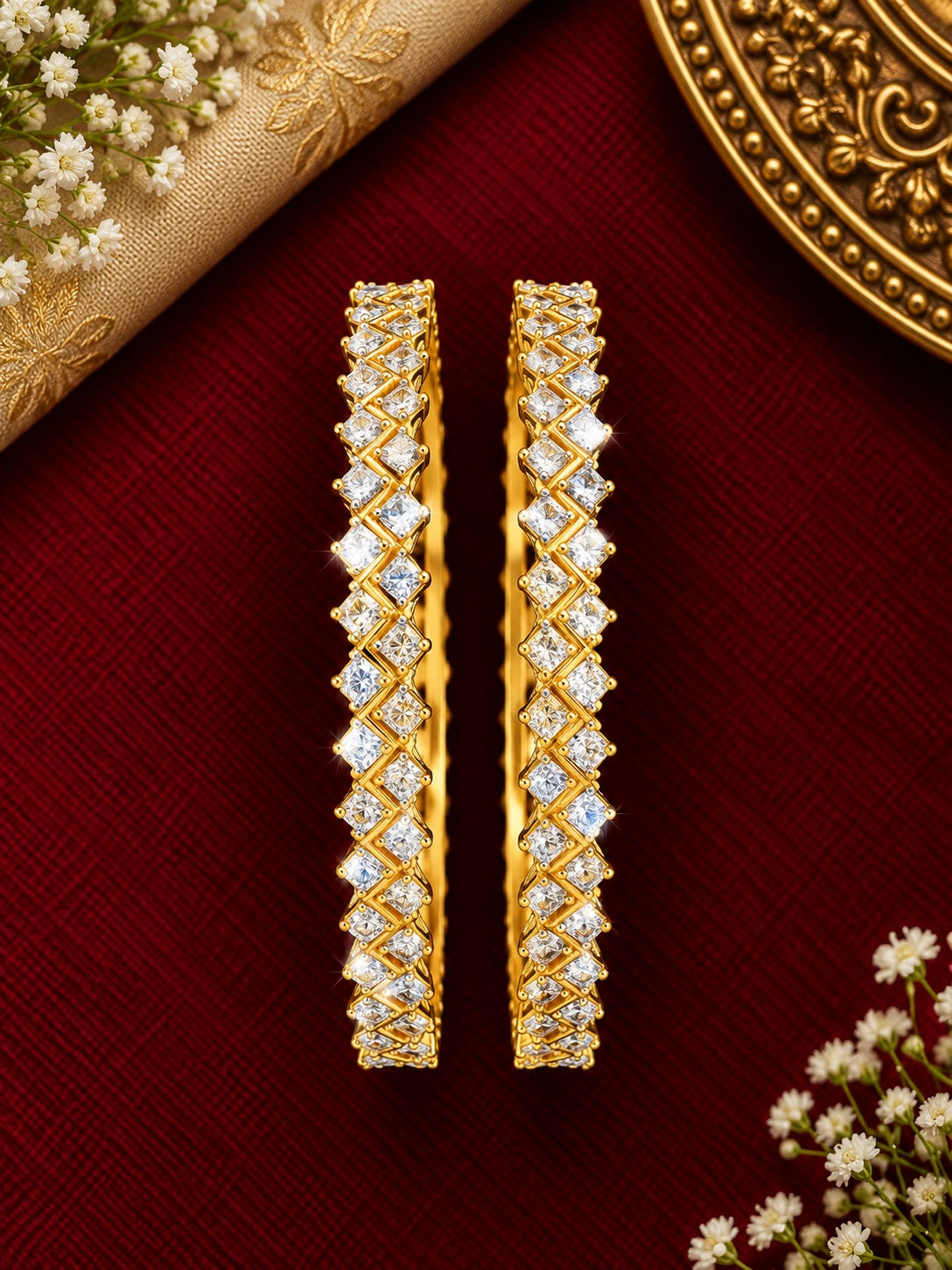 Adige Set of 2 Two Line bangles
