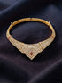 Gold Plated Adige Short Stiff Necklace without earring