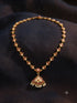 Gold Plated Adige Short Red White Muthu Necklace without earring