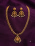 Antique Laxmi one gram gold plated long necklace set