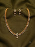 Gold Plated Long CZ Necklace Set