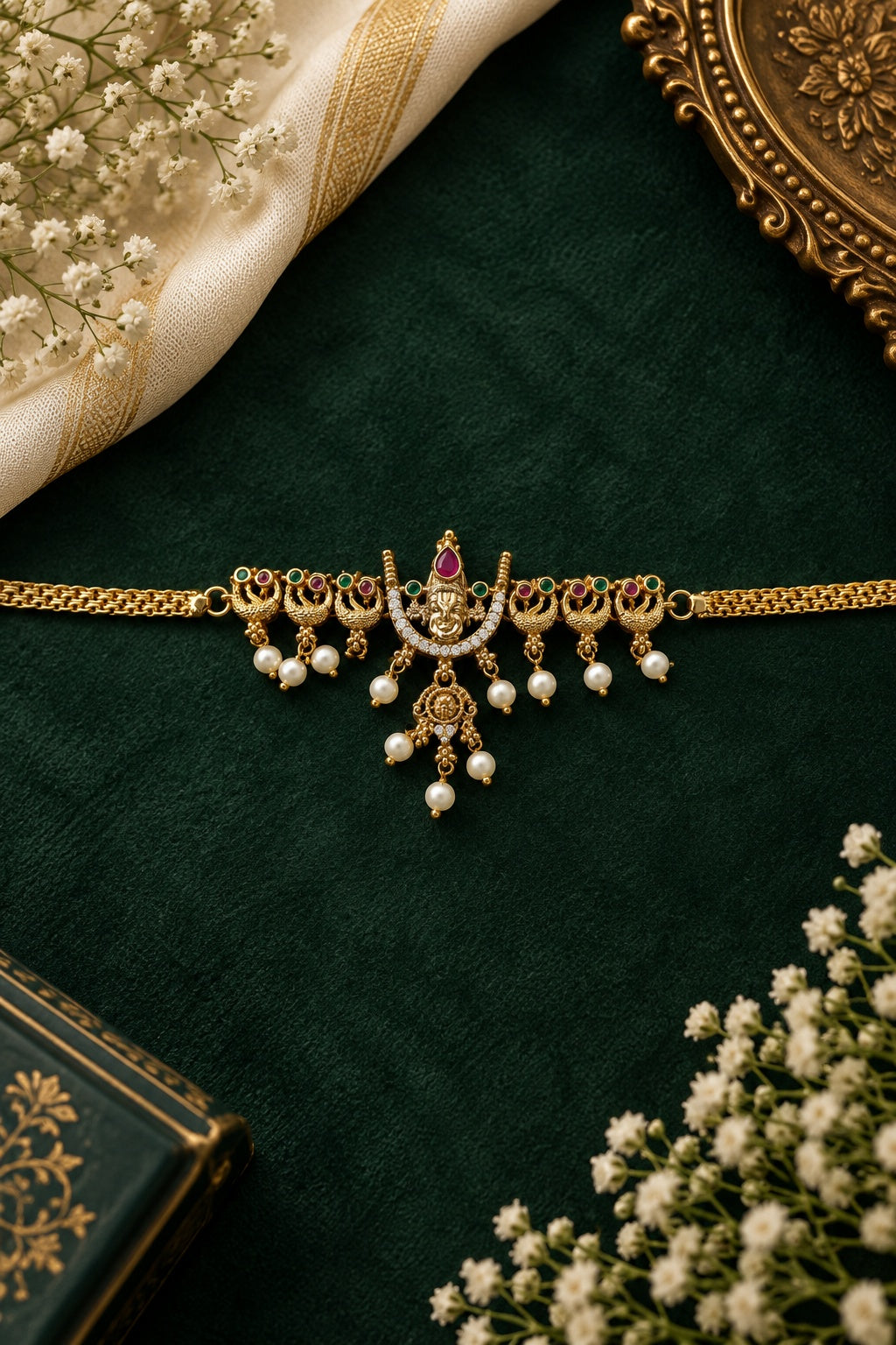 Gold Plated MIni choker necklace set