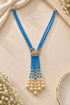 Two Layer CZ Mala Y design with mid Brooch SKY Blue