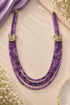 Multi Layer Purple Baati Stone with 2 Swan Mopu