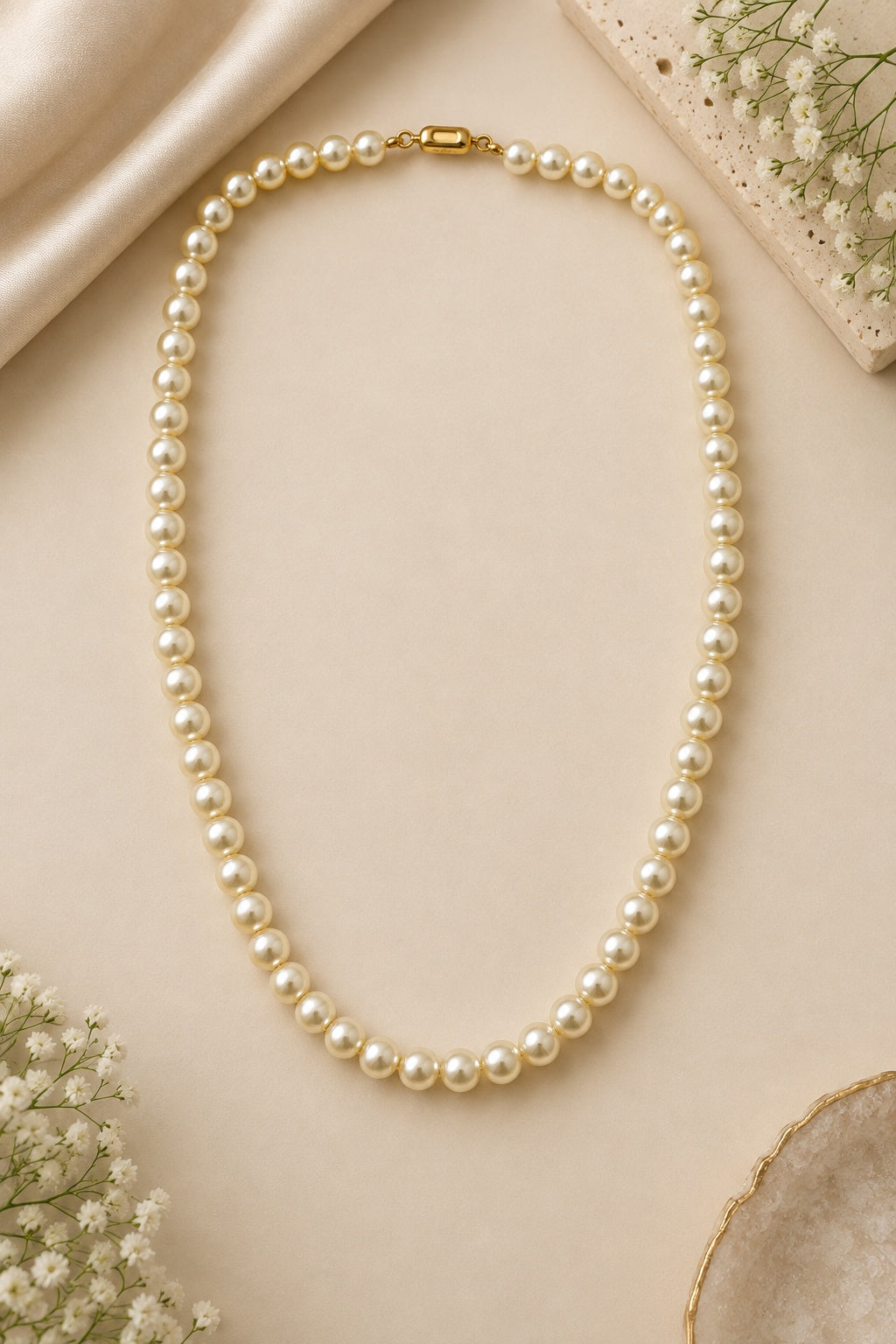 6mm Single Line Swarovski Pearl Maala