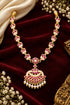 Premium Red white Muthu Adige / Panchloha Necklace