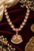 Premium Red white Muthu Adige / Panchloha Necklace