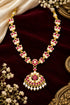Premium Red white Muthu Adige / Panchloha Necklace
