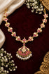 Premium Red white Muthu Adige Necklace
