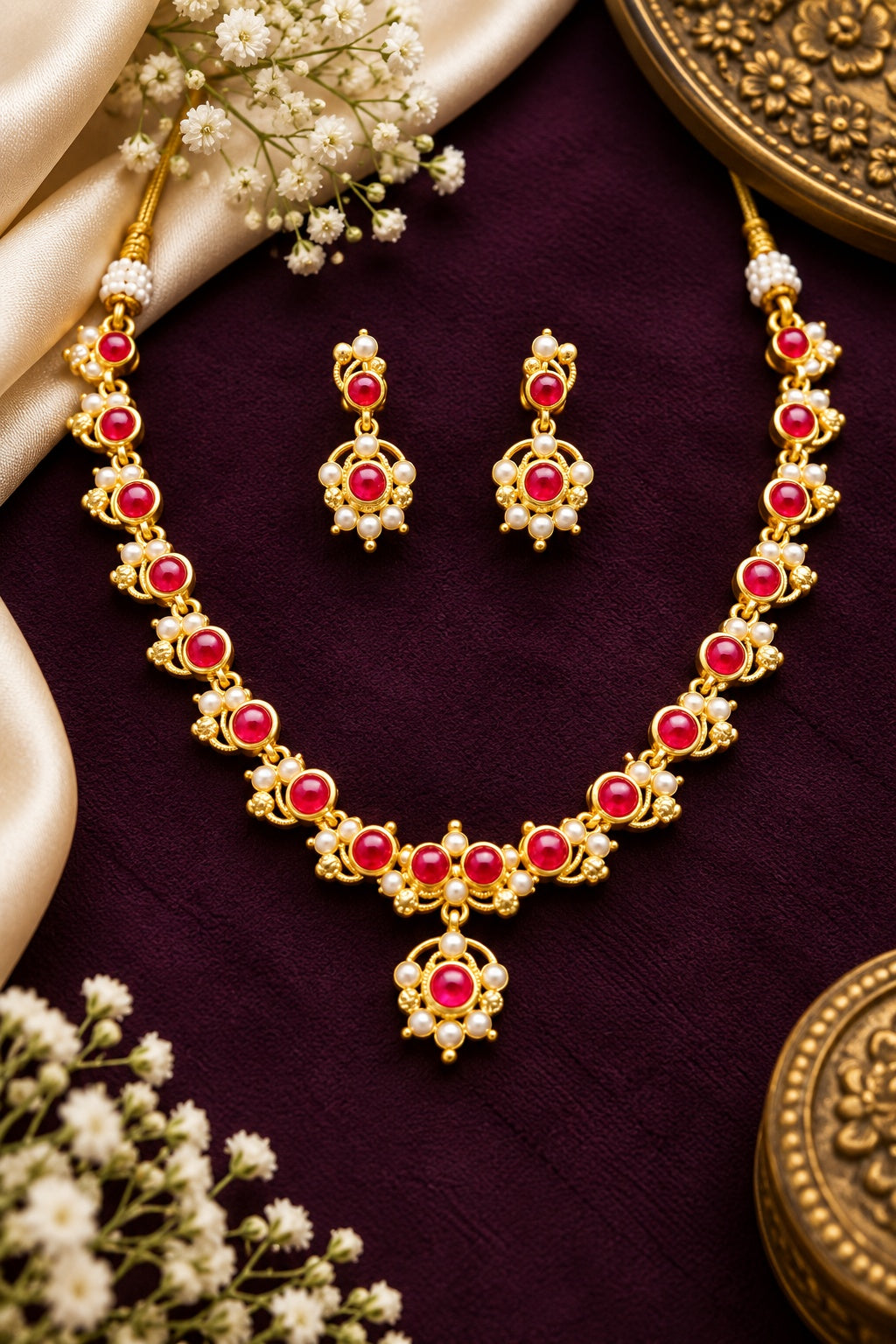 Adige / Panchloha Butterfly Necklace set