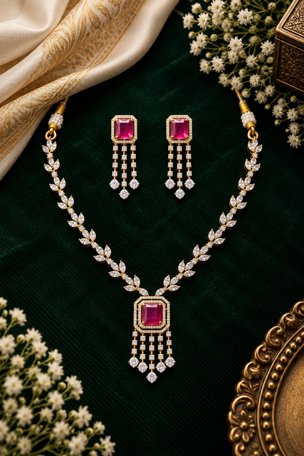 CZ Necklace Set