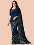 GEORGETTE WITH BEAUTIFUL JACQUARD LACE SAREE 21279N